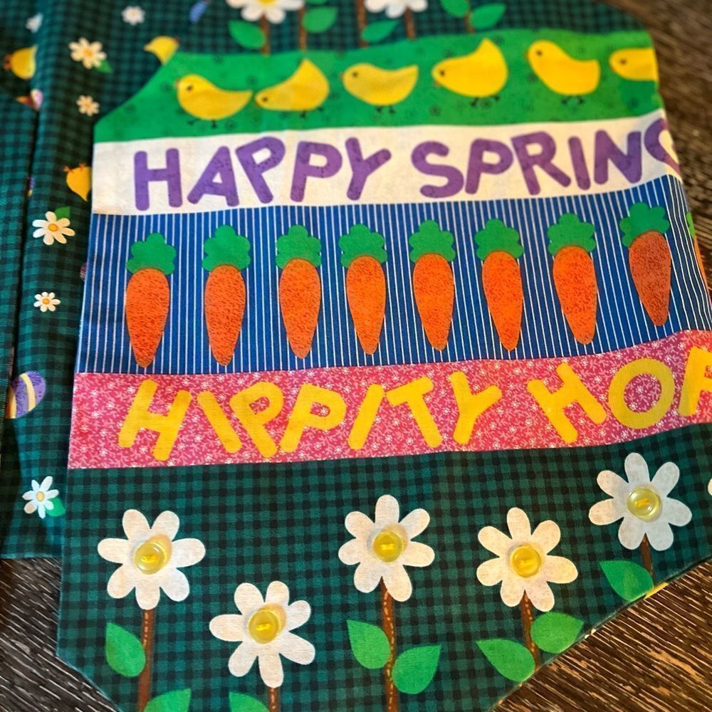 Handmade Easter Bunny Reversible Open Front Vest O/S - Picture 3 of 6